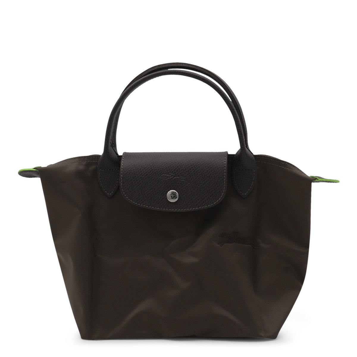 BLACK COTTON AND LEATHER LE PLIAGE S TOTES