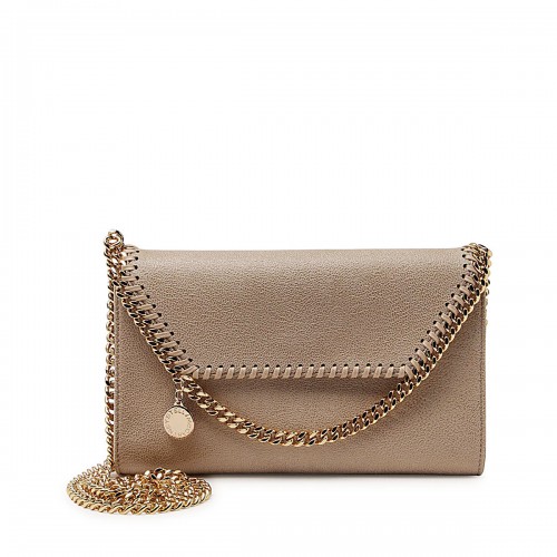 CREAM FAUX LEATHER FALABELLA CROSSBODY BAG