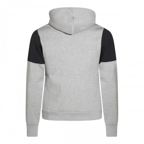 DARK GREY AND BLACK COTTON SWEATSHIRT