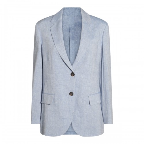 LIGHT BLUE COTTON BLAZER