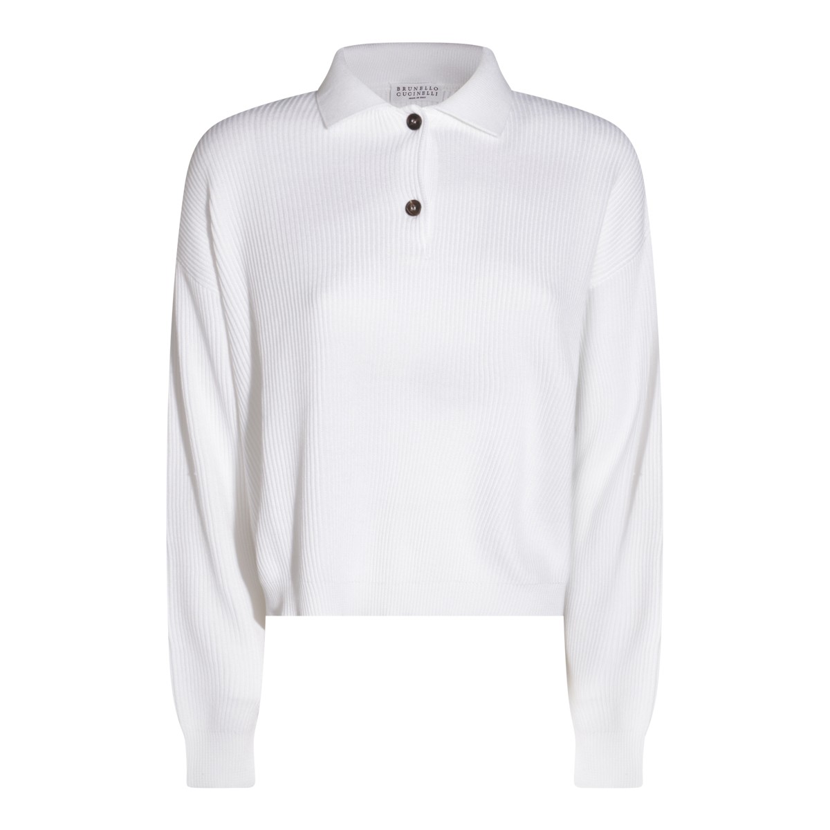 WHITE COTTON POLO SHIRT