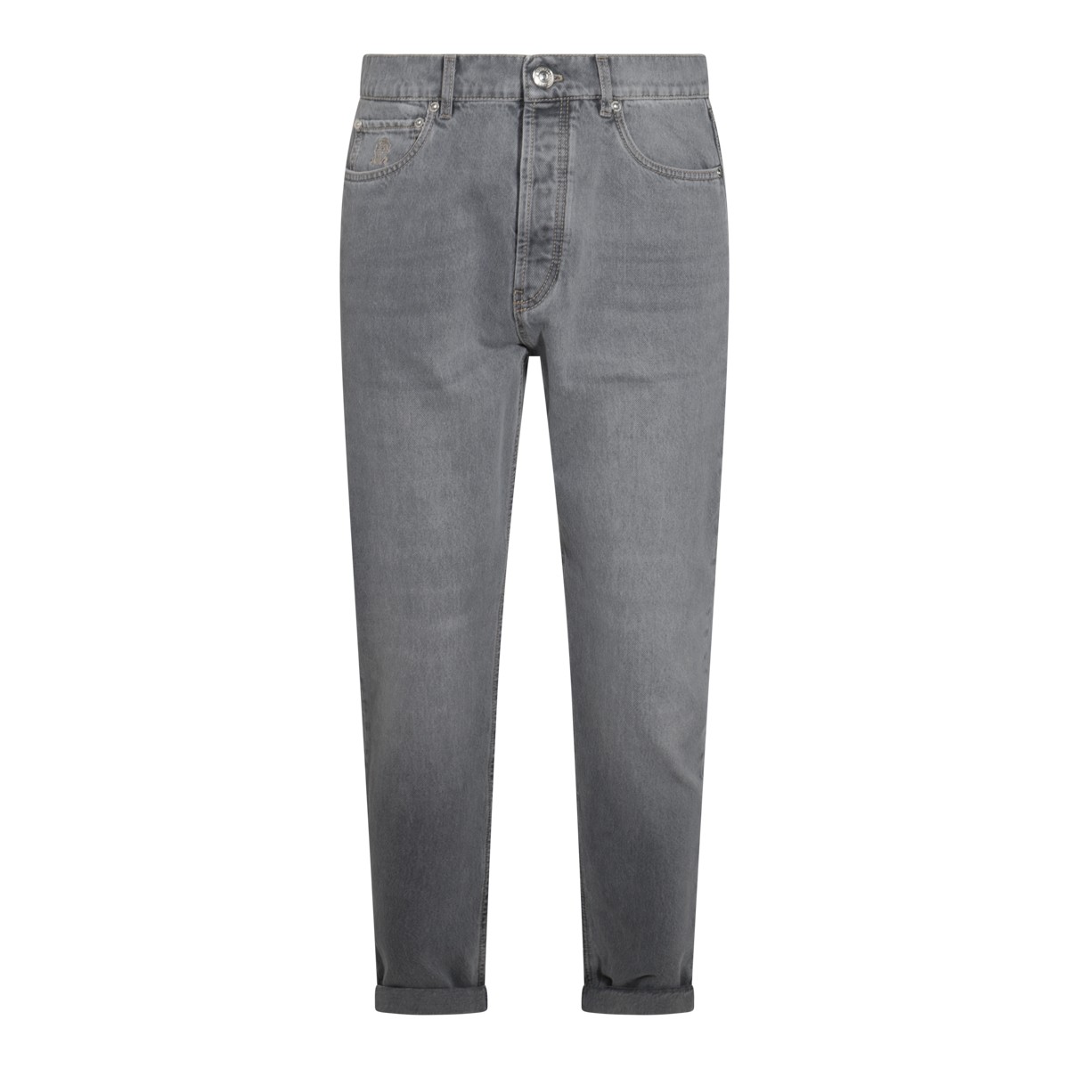 GREY COTTON DENIM JEANS