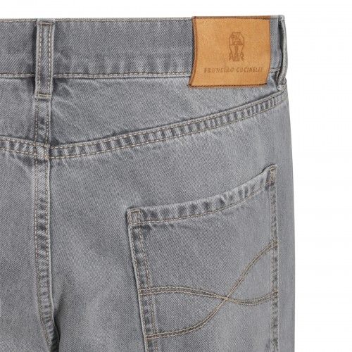 GREY COTTON DENIM JEANS