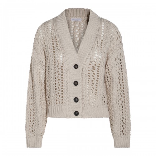 BEIGE COTTON KNITWEAR