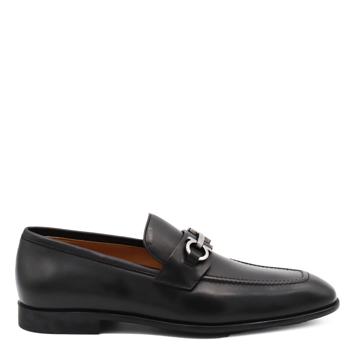 BLACK LEATHER LOAFERS