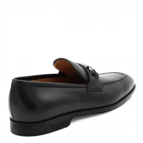 BLACK LEATHER LOAFERS