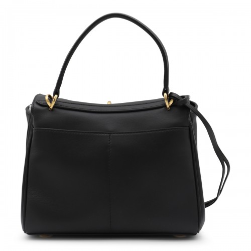 BLACK LEATHER RODEO MINI TOP HANDLE BAG