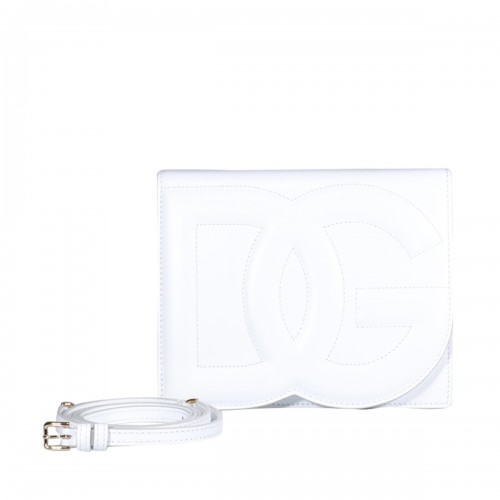 WHITE LEATHER CROSSBODY BAG