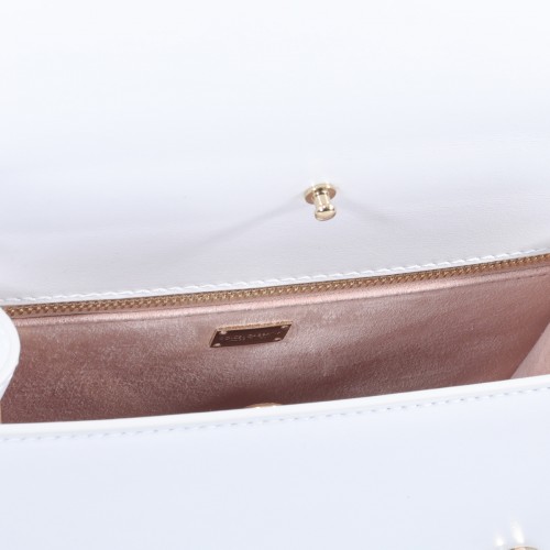 WHITE LEATHER CROSSBODY BAG