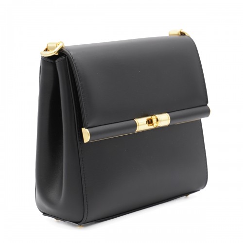 BLACK LEATHER SHOULDER BAG 2