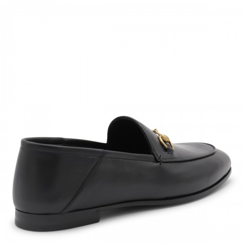 BLACK LEATHER LOAFERS