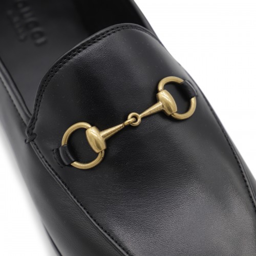 BLACK LEATHER LOAFERS