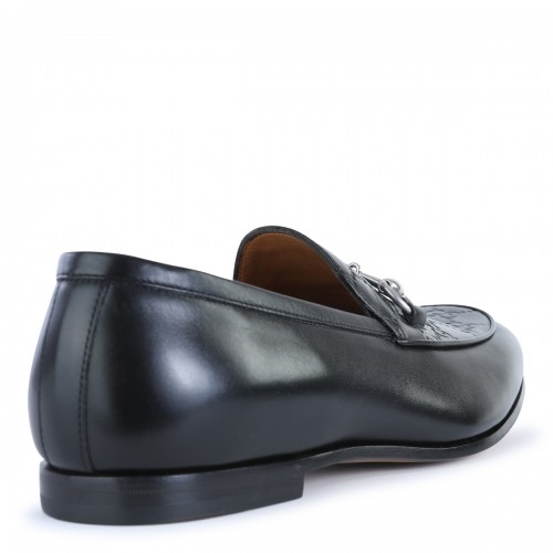 BLACK LEATHER LOAFERS