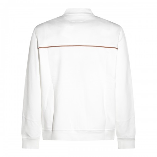 WHITE COTTON SWEATSHIRT