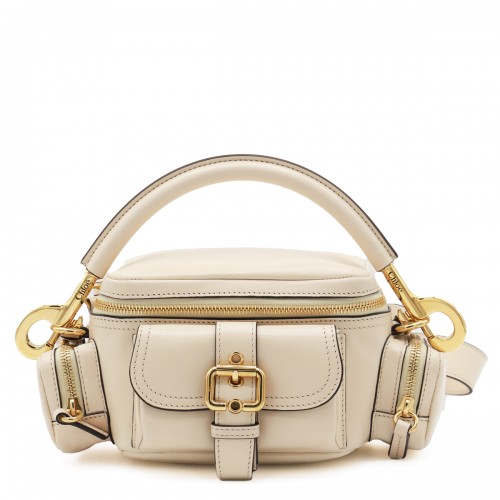 BEIGE LEATHER CAMERA BAG