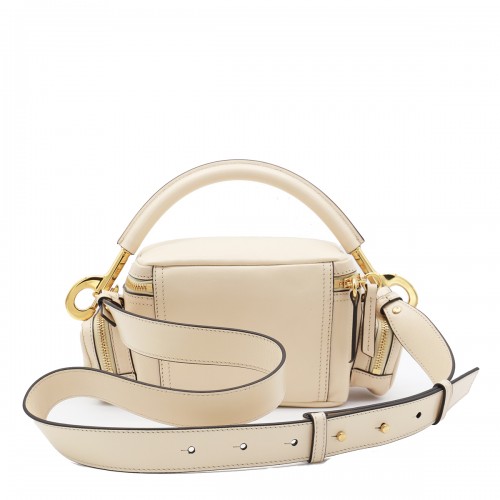 BEIGE LEATHER CAMERA BAG