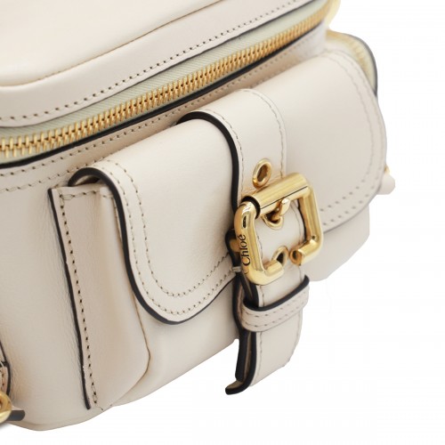 BEIGE LEATHER CAMERA BAG