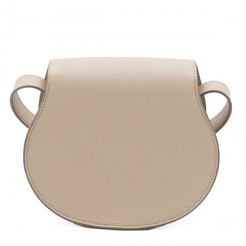 BEIGE LEATHER MARCIE SMALL SHOULDER BAG