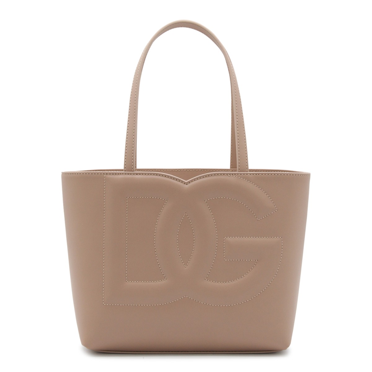 POWDER PINK LEATHER TOTE BAG