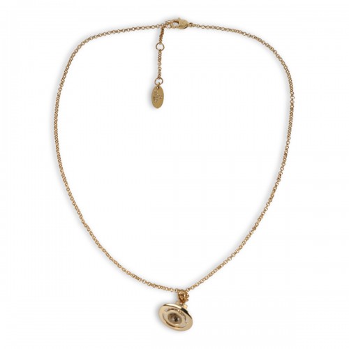 GOLD TONE BRASS NECKLACE