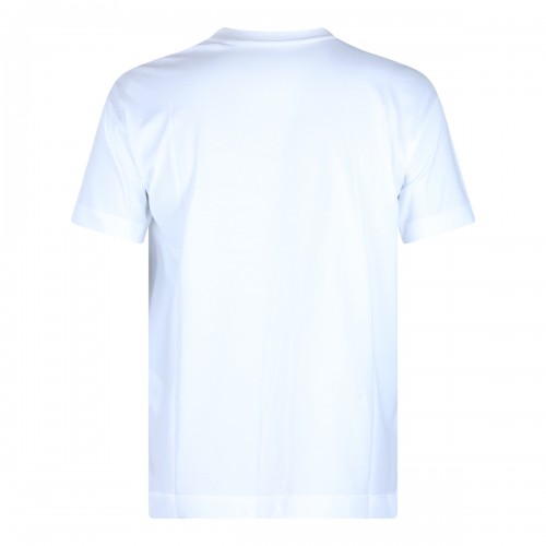 WHITE AND GREY COTTON T-SHIRT