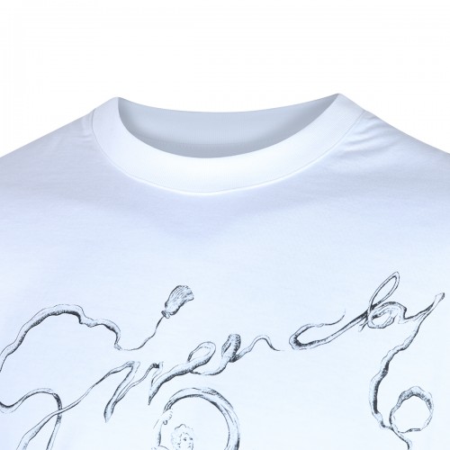 WHITE AND GREY COTTON T-SHIRT