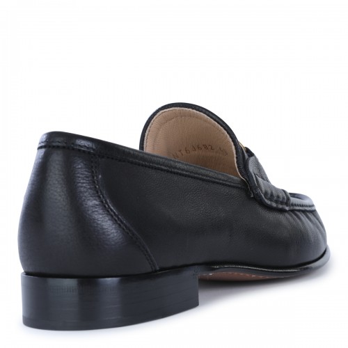 BLACK LEATHER LOAFERS