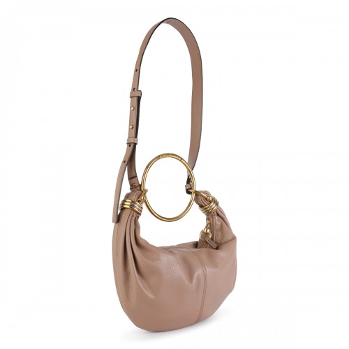 ROSE LEATHER BRACELET HOBO BAG