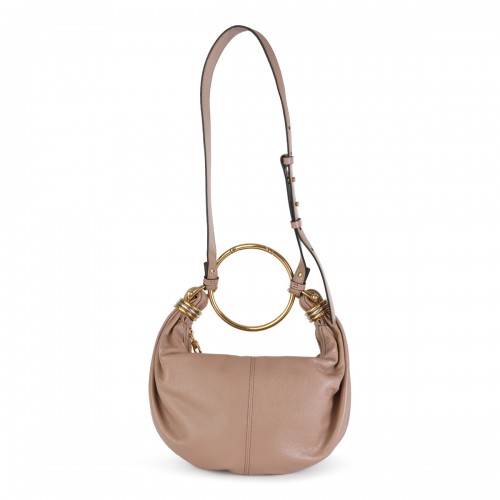 ROSE LEATHER BRACELET HOBO BAG