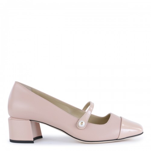 PINK BEIGE LEATHER PUMPS