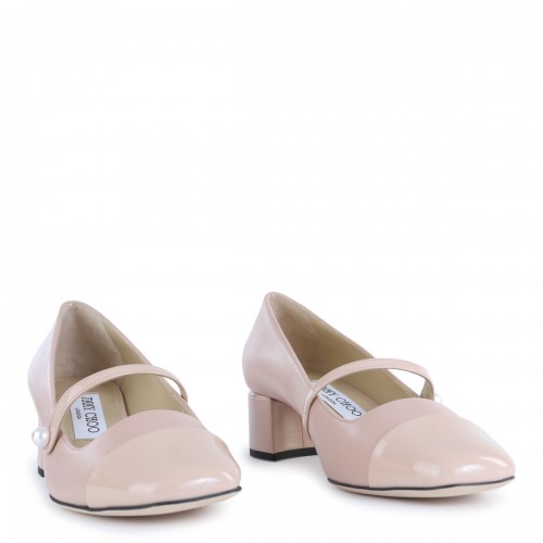 PINK BEIGE LEATHER PUMPS