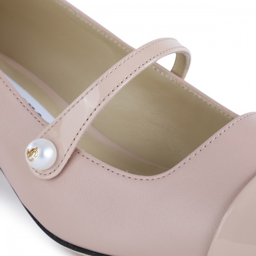 PINK BEIGE LEATHER PUMPS