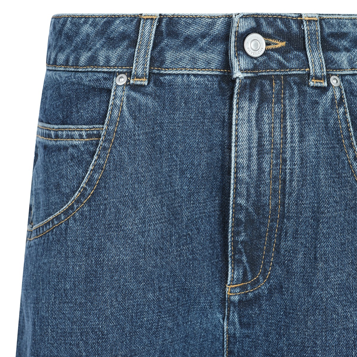 DARK BLUE COTTON DENIM JEANS