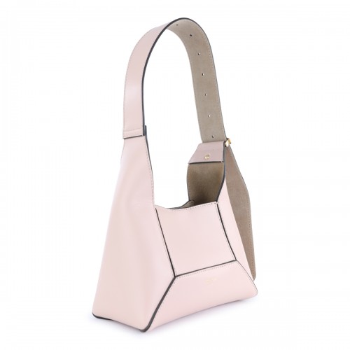 BEIGE LEATHER SHOULDER BAG 2