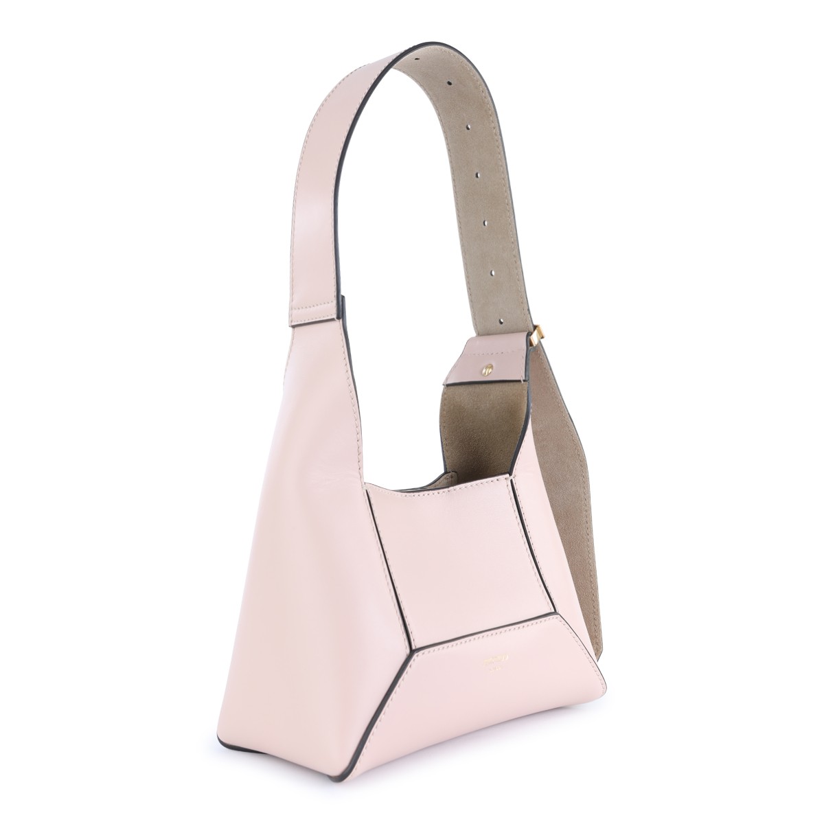 BEIGE LEATHER SHOULDER BAG 2