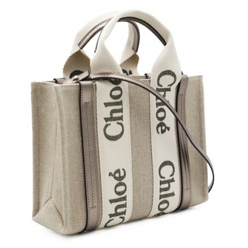 BEIGE WOODY TOTES