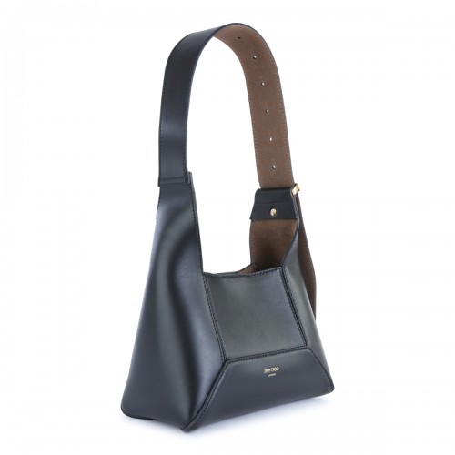 BLACK LEATHER SHOULDER BAG