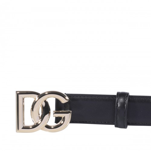 BLACK LEATHER BELT