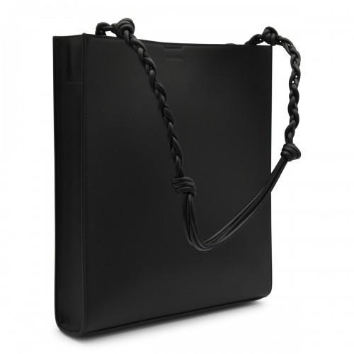 BLACK LEATHER TANGLE MEDIUM CROSSBODY BAG