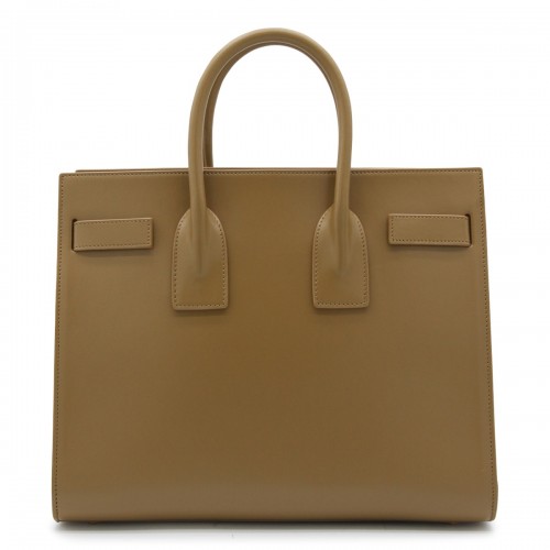 LIGHT BROWN LEATHER SAC DE JOUR SMALL TOP HANDLE BAG