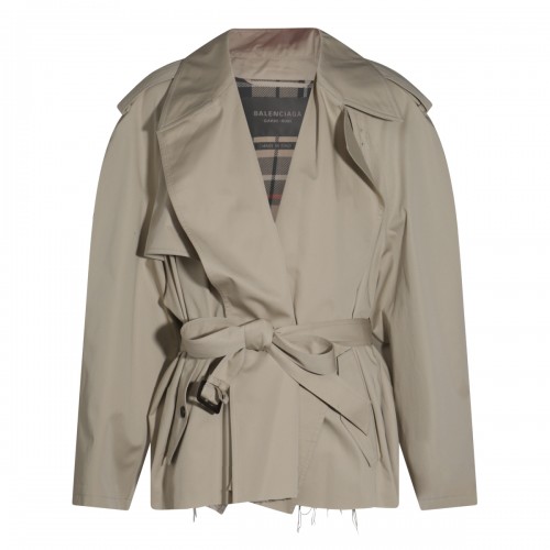 BEIGE COTTON TRENCH COAT