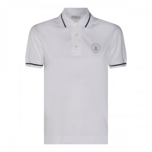 WHITE COTTON POLO SHIRT