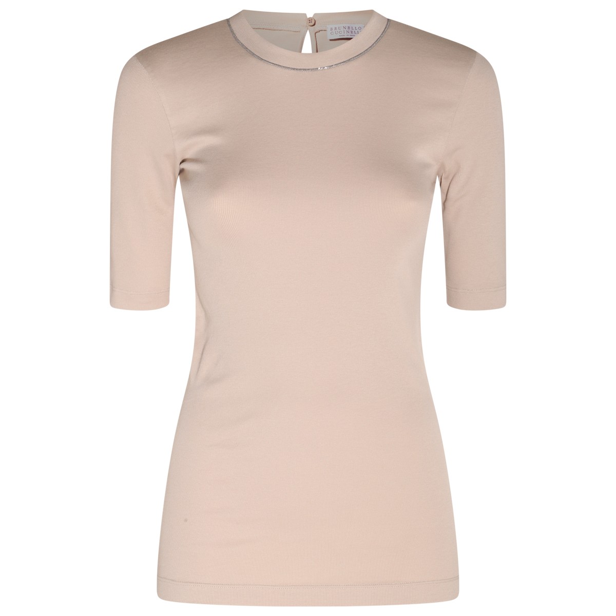 BEIGE COTTON T-SHIRT