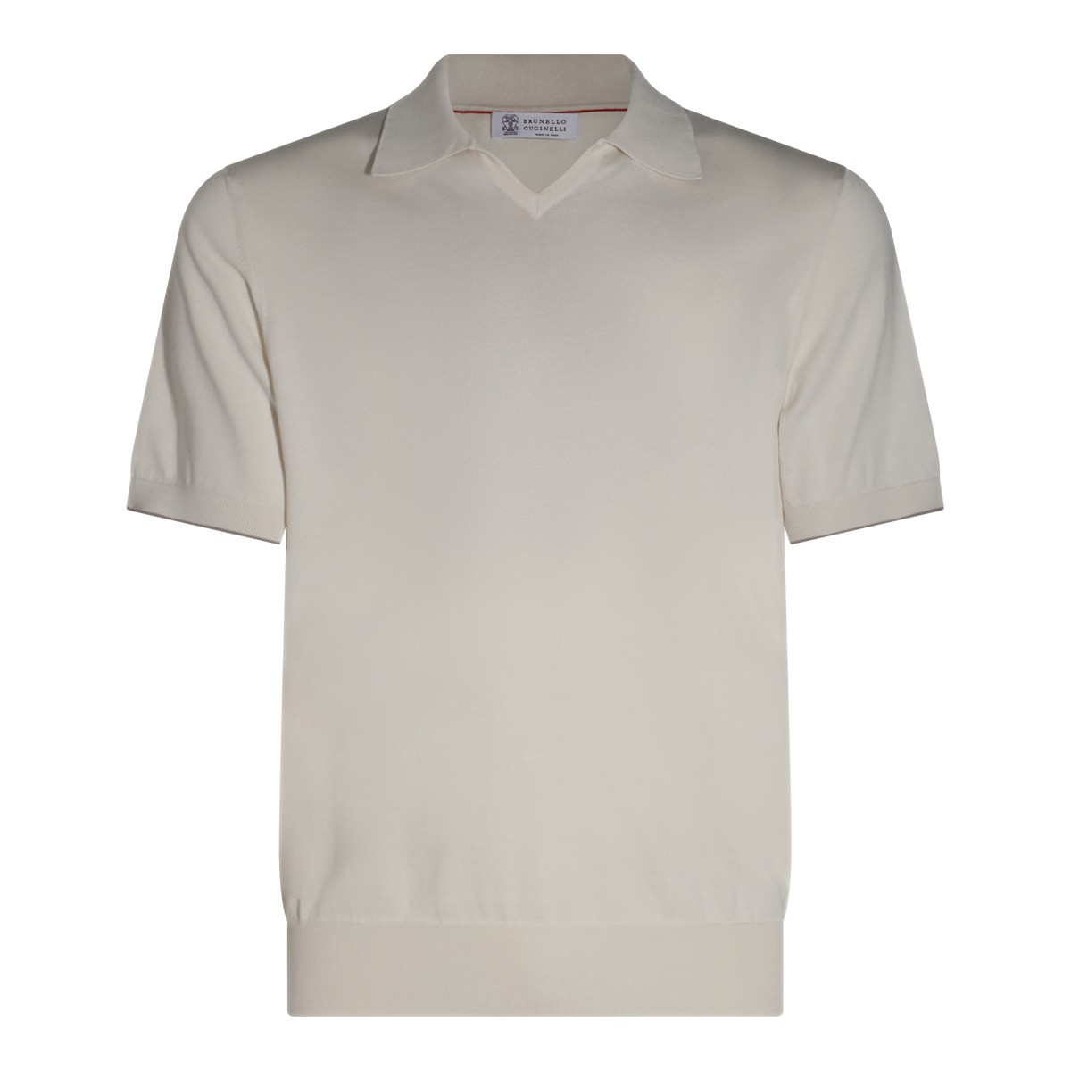 WHITE COTTON POLO SHIRT