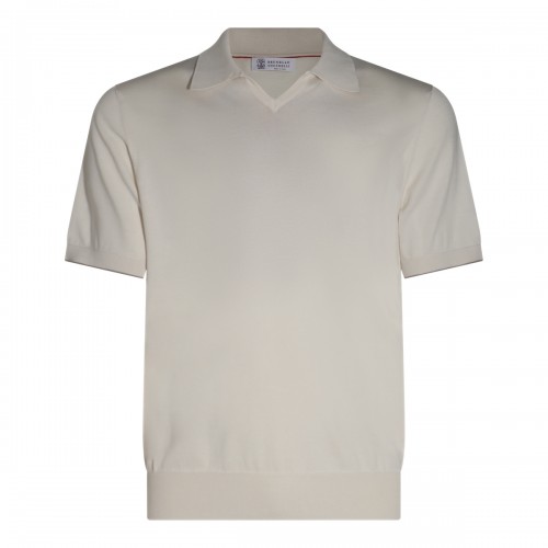 WHITE COTTON POLO SHIRT