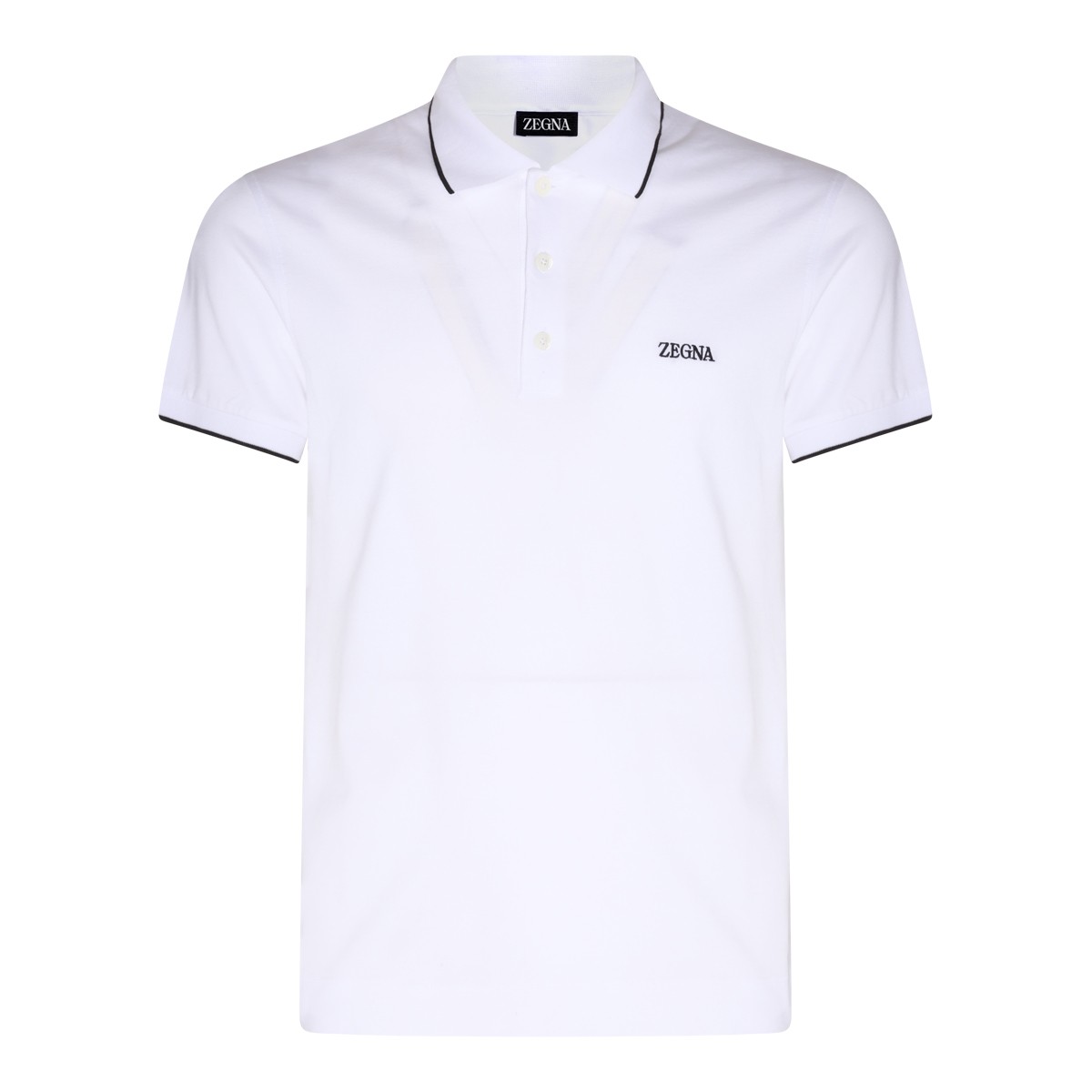 WHITE COTTON POLO SHIRT