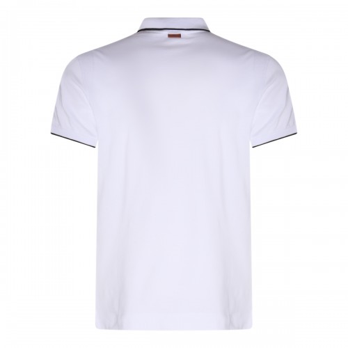 WHITE COTTON POLO SHIRT