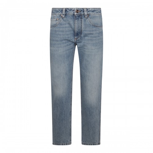 デニム・ジーパン BALENCIAGA BLUE GREY COTTON DENIM JEANS 814086TRW623020 BLUE GREY COTTON DENIM JEANS