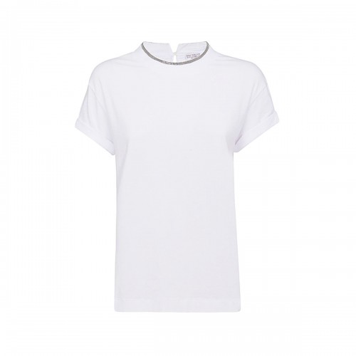 WHITE COTTON T-SHIRT