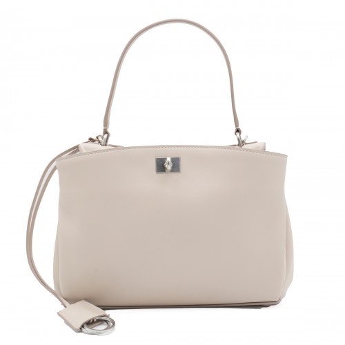 BEIGE RODEO S LEATHER TOP HANDLE BAG